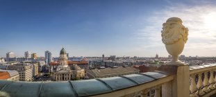 Germany, Berlin, panoramic city view from roof terrace of French Cathedral — Stock Photo
