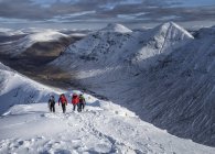 Scozia, Glencoe, Buachaille Etive Beag, Stob Dubh, alpinismo invernale — Foto stock
