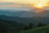 Болгарія, Родопі гори на заході сонця — стокове фото
