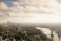 UK, London, cityscape with River Thames, Tower Bridge and Tower of London — Stock Photo