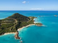 Índias ocidentais, Antígua e Barbuda, Antígua, vista aérea, Yepton Beach — Fotografia de Stock
