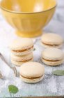 French macarons with caramel filling — Stock Photo