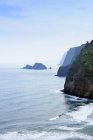 USA, Hawaii, Big Island, vista dalla valle di Pololu sulla costa rocciosa — Foto stock