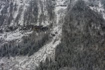 Germany, Bavaria, Berchtesgadener Land, rock face in winter  during daytime — Stock Photo