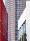 Germany, Frankfurt, building exterior with windows of the Exhibition tower — Stock Photo