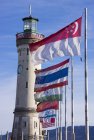 Germany, Bavaria, Lindau, Lake Constance, harbor entrance — Stock Photo
