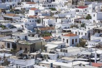 Греция, Род, белые дома города Линдос — стоковое фото