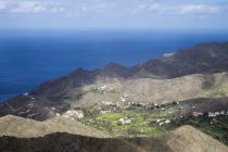 Spanien, Kanarische Inseln, la gomera, vallehermoso, Blick auf alojera von den Bergen oben — Stockfoto