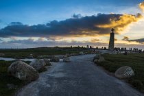 Portugal, Cabo da Roca, Monument en lumière du soir — Photo de stock