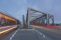 Germany, Hamburg, road traffic on a bridge in the Hafencity — Stock Photo