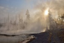 Firehole Spring в Firehole Lake Drive, Йеллоустонский национальный парк, штат Вайоминг, США — стоковое фото