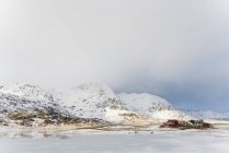 Norway, Lofoten, view to Leknes in winter during daytime — Stock Photo