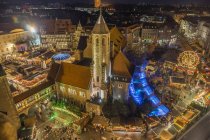 Allemagne, Basse-Saxe, Braunschweig, marché de Noël le soir — Photo de stock
