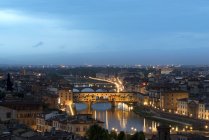 Italia, Firenze, Palazzo Vecchio la sera — Foto stock