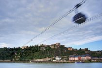 Germany,  Rhineland-Palatinate, Koblenz, Ehrenbreitstein Fortress and cable car — Stock Photo
