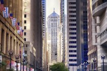 Estados Unidos, Illinois, Chicago, vista al cañón de la calle en el centro de la ciudad - foto de stock