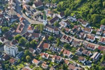 Germany, Baden-Wuerttemberg, Constance, aerial view of Wollmatingen — Stock Photo