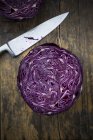 Half of fresh red cabbage — Stock Photo