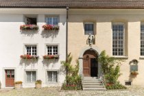Áustria, Vorarlberg, Bregenz, fachadas históricas em Martinsgasse — Fotografia de Stock