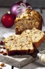Fruit cake with nuts — Stock Photo