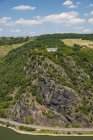 Germania, Renania-Palatinato, Veduta della roccia di Loreley sul fiume Medio Reno, Alta Valle del Medio Reno — Foto stock
