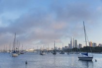Barche a vela al porto, Chicago, Illinois, USA — Foto stock