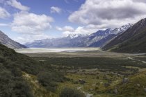 Vista al Parque Nacional Mount Cook durante el día, Nueva Zelanda - foto de stock