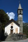 Switzerland, Ticino, Valle Onsernone, Village Church in Russo — Stock Photo