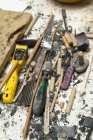 Germany, Munich, Tools in art foundry — Stock Photo