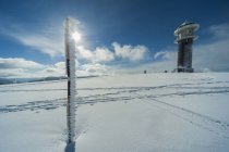 Germany, Baden-Wuerttemberg, Black Forest, Feldberg, Feldberg Tower in winter — Stock Photo