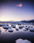 Iceland, view to Jokulsarlon Ice Lagoon at twilight — Stock Photo