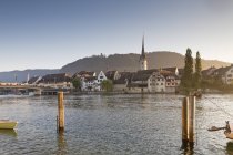 Suíça, Thurgau, cidade velha Stein am Rhein pela manhã — Fotografia de Stock
