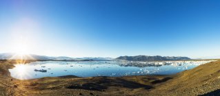Island, austurland, jokulsarlon Gletscherlagune in der Nähe des Vatnajokull Nationalparks — Stockfoto