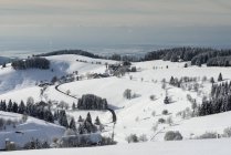 Німеччина, Баден-Вюртемберг, перегляд Мюнстера Долина вкрите снігом — стокове фото
