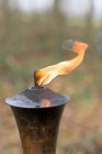 Vista di torcia con fuoco, primo piano — Foto stock