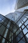 Bottom view of facade of Deutsche Bank skyscraper, Frankfurt, Germany — Stock Photo
