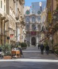 Itália, Sicília, Trapani, Corso Vittorio Emanuele, townhall, Palazzo Senatorio em segundo plano — Fotografia de Stock
