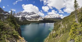 Canada, British Columbia, Yoho Nationalpark, Lake O'Hara and mountains — Stock Photo