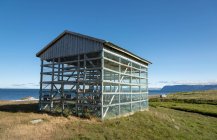 Iceland, Vestfiroir, dry house for codfish — Stock Photo