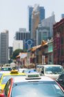 Singapore, Taxi in the traffic during daytime — Stock Photo