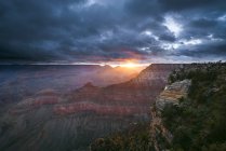 USA, Arizona, View of Grand Canyon National Park at sunrise — Stock Photo