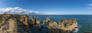 Panoramic view of rocky coast — Stock Photo