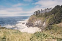 USA, Oregon, Baia sulla costa rocciosa durante il giorno — Foto stock