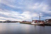 Norvegia, Lofoten, Austvagoy, porto di Laukvik — Foto stock