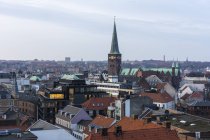 Denmark, Aarhus, view to roofs of city center from above — Stock Photo