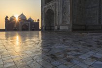 Edifici Taj Mahal all'alba — Foto stock