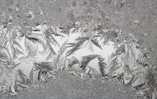 Крупный план текстуры окна, покрытого кристаллами льда — стоковое фото