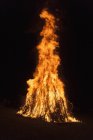 Germany, Midsummer bonfire at night — Stock Photo