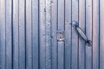 Синій двері гаража, крупним планом — стокове фото