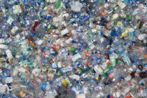 Пустые пластиковые бутылки утилизации, полная рамка — стоковое фото
